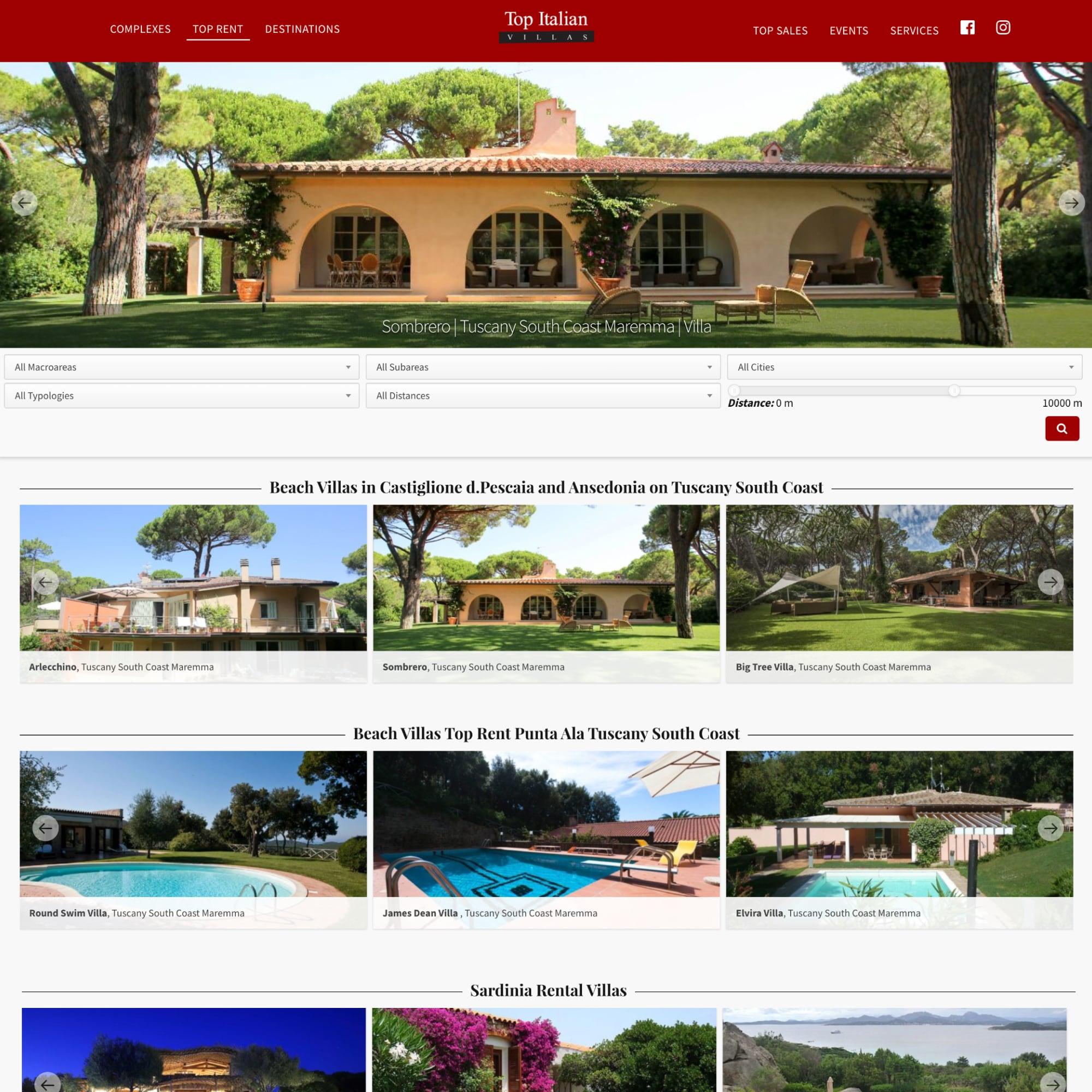 Top Villas - Homepage